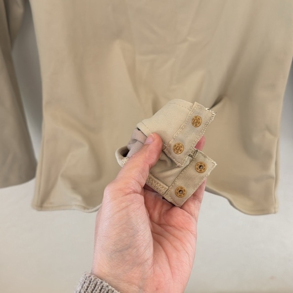 Free People Intimately Truth Square Neck Bodysuit Long Sleeve Stone Gray Tan S - Picture 6 of 7